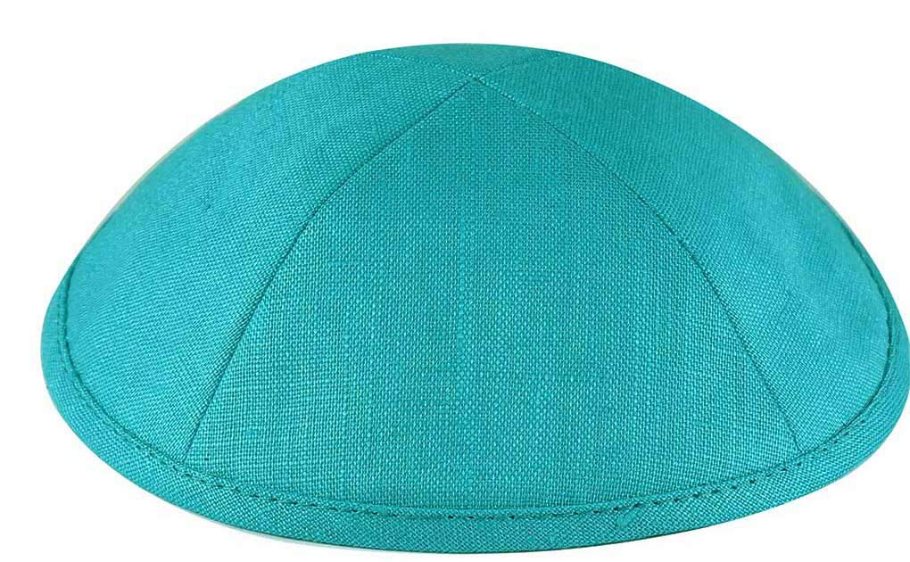 Zion Judaica Deluxe Linen Kippah Kids Yamakas Mens Ceremony Yarmulkes W/Clips