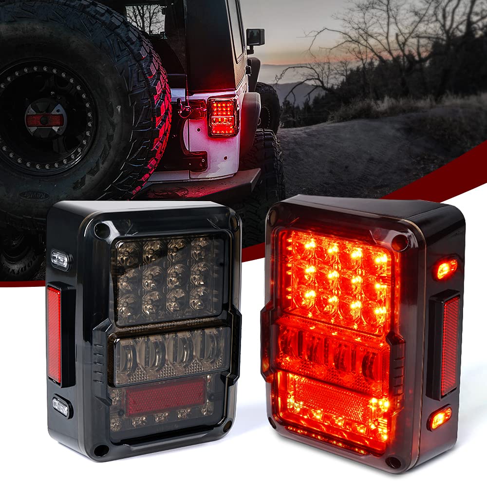 Buy LED Tail Lights for Jeep Wrangler JK JKU 20072018, Plug and Play