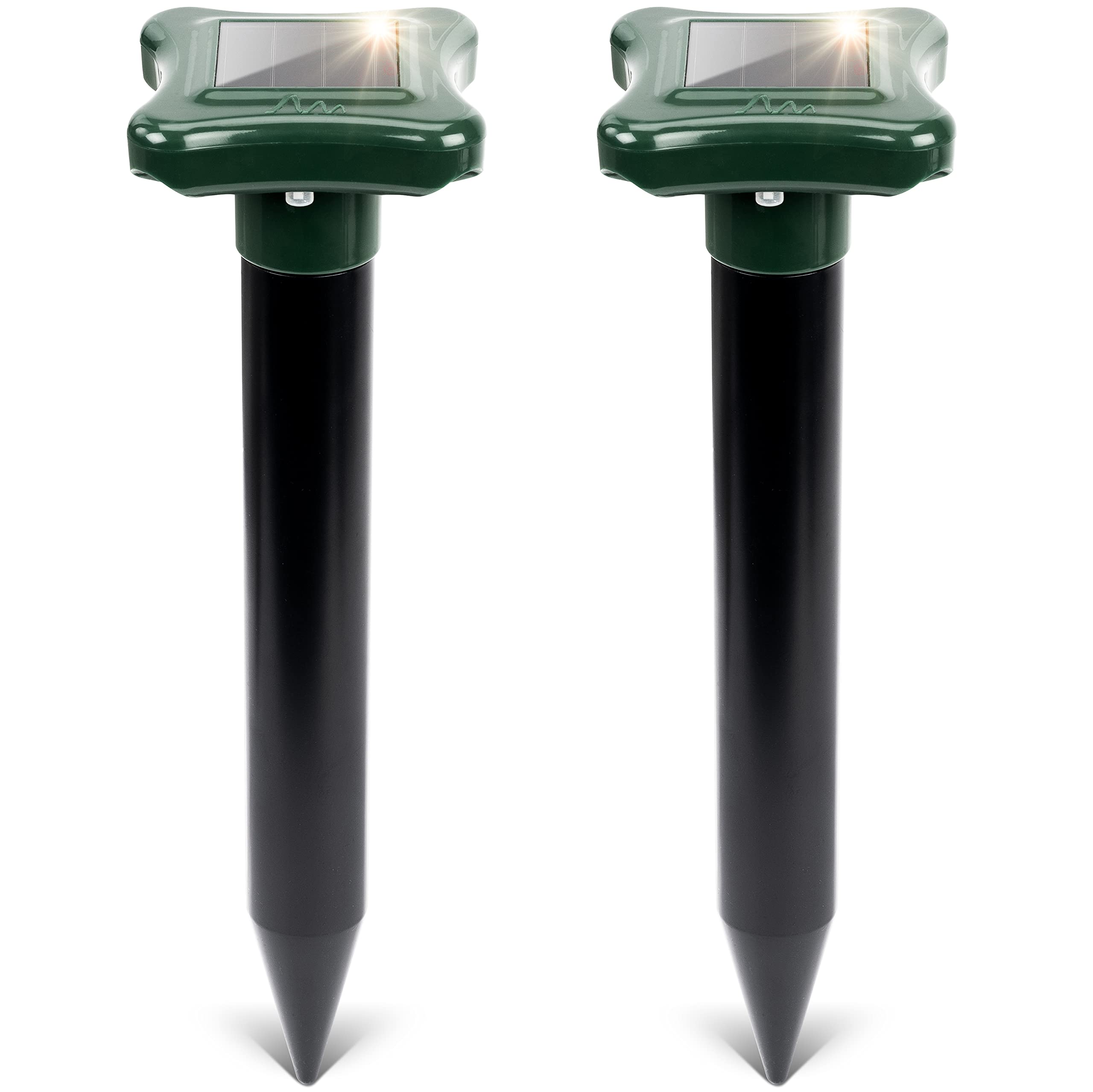 Gardigo® 2 Unidades Repelente de Hormigas Ultrasónico Solar | Alcance de 700m² | Clasificación IP56 en Resistencia al Polvo y Agua | Ahuyentador de Hormigas Efectivo Remedio Antihormigas