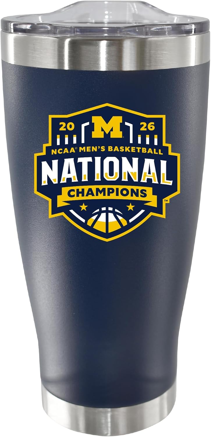 The Memory Company Officially Licensed NCAA National Football Champs 2025 20oz Insulated Stainless Steel Travel Mug Tumbler, Indiana University Bloomington