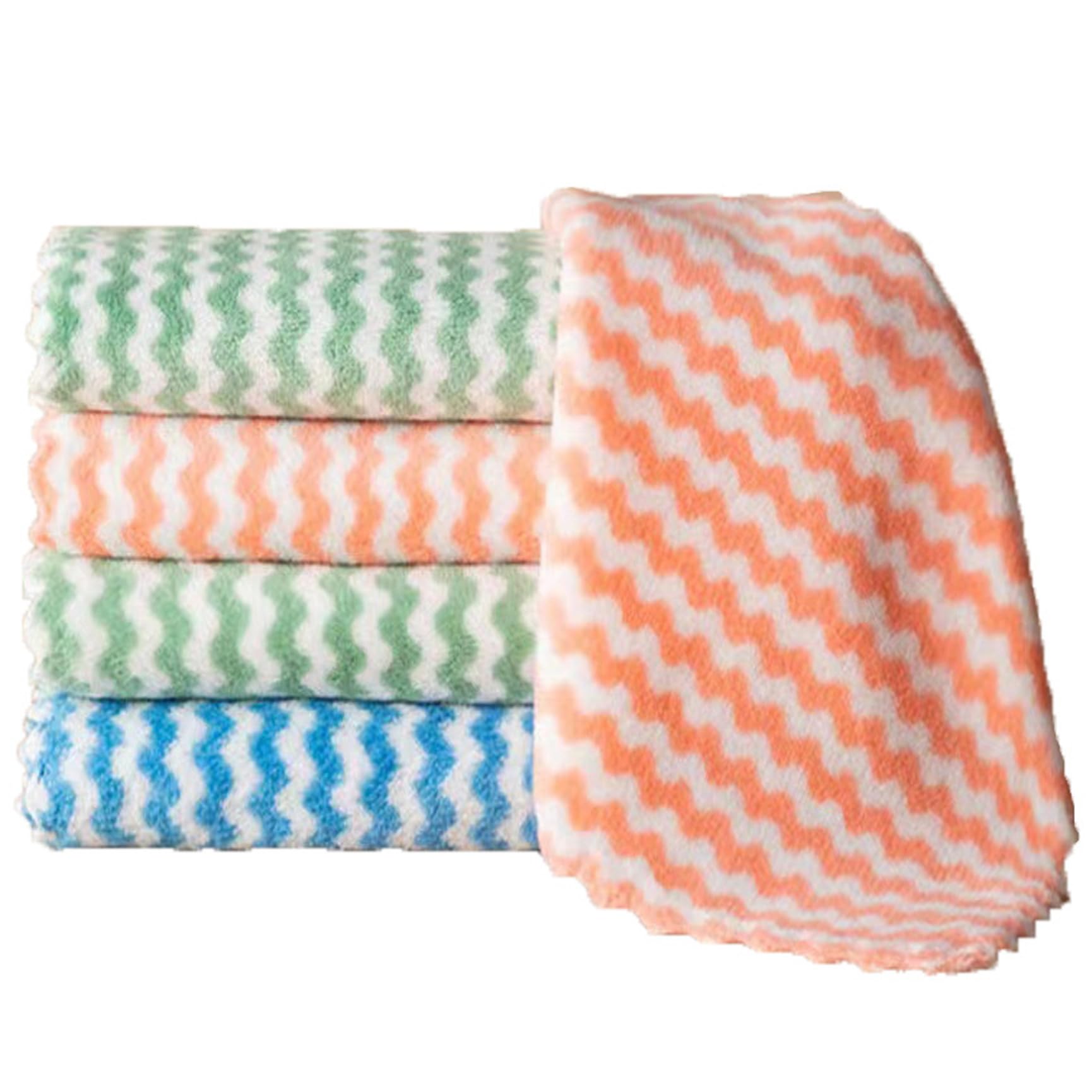 Sjfbebsy Kitchen Towels 5Pcs Dish Drying Towels 10x10'' Microfiber Dish Cloths Soft ＆ Absorbent for Kitchen Oil Resisant ＆ Fast Drying Rags for Washing Dishes - Rags