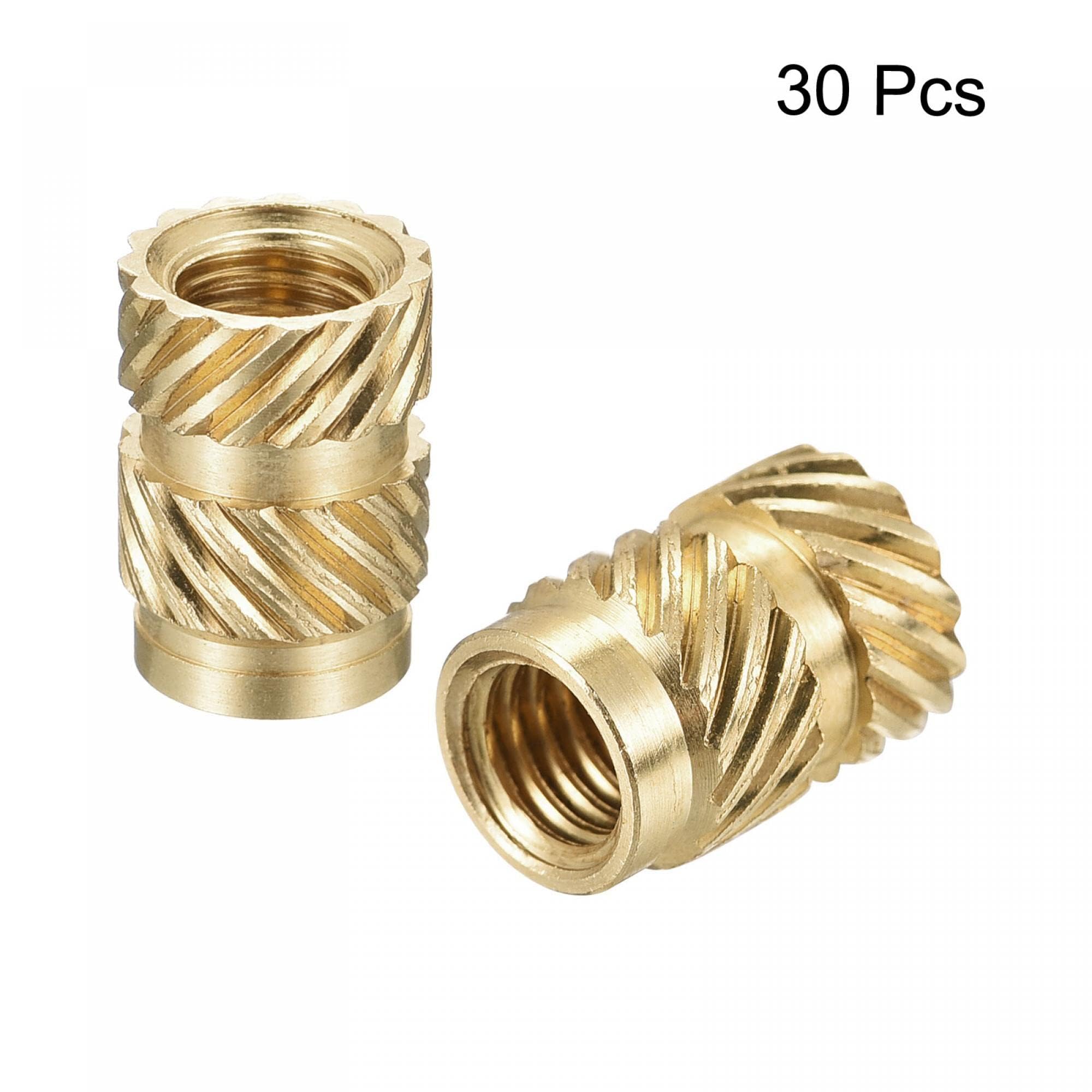 TOP-VIGOR 30Pcs M5 Threaded Knurled Insert Nuts, M5 x 10mm x 7mm OD 3D Printing Brass Nuts - Image 4