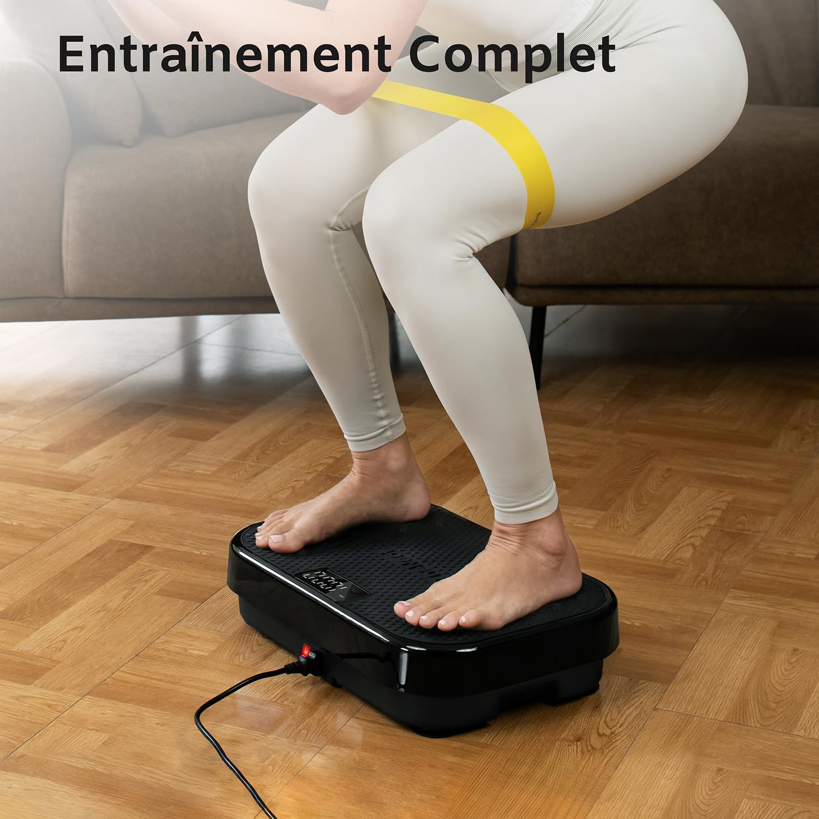 TheNeat Plateforme Vibrante, Plaque Vibrante d'exercice pour Les Fesses, et la Tonification , 5 programmes d'entraînement, Plateforme Vibrante de Fitness à Domicile avec Télécommande