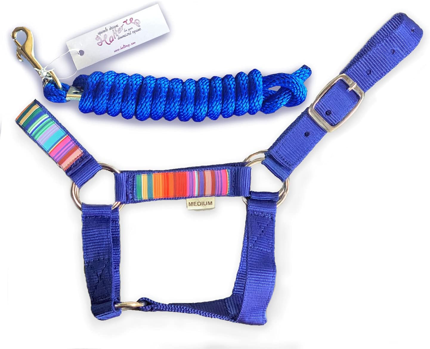 HalterUp Cute and Stylish Miniature Donkey Halters and Lead Ropes (2 Item Bundle) Available in 10 Colors