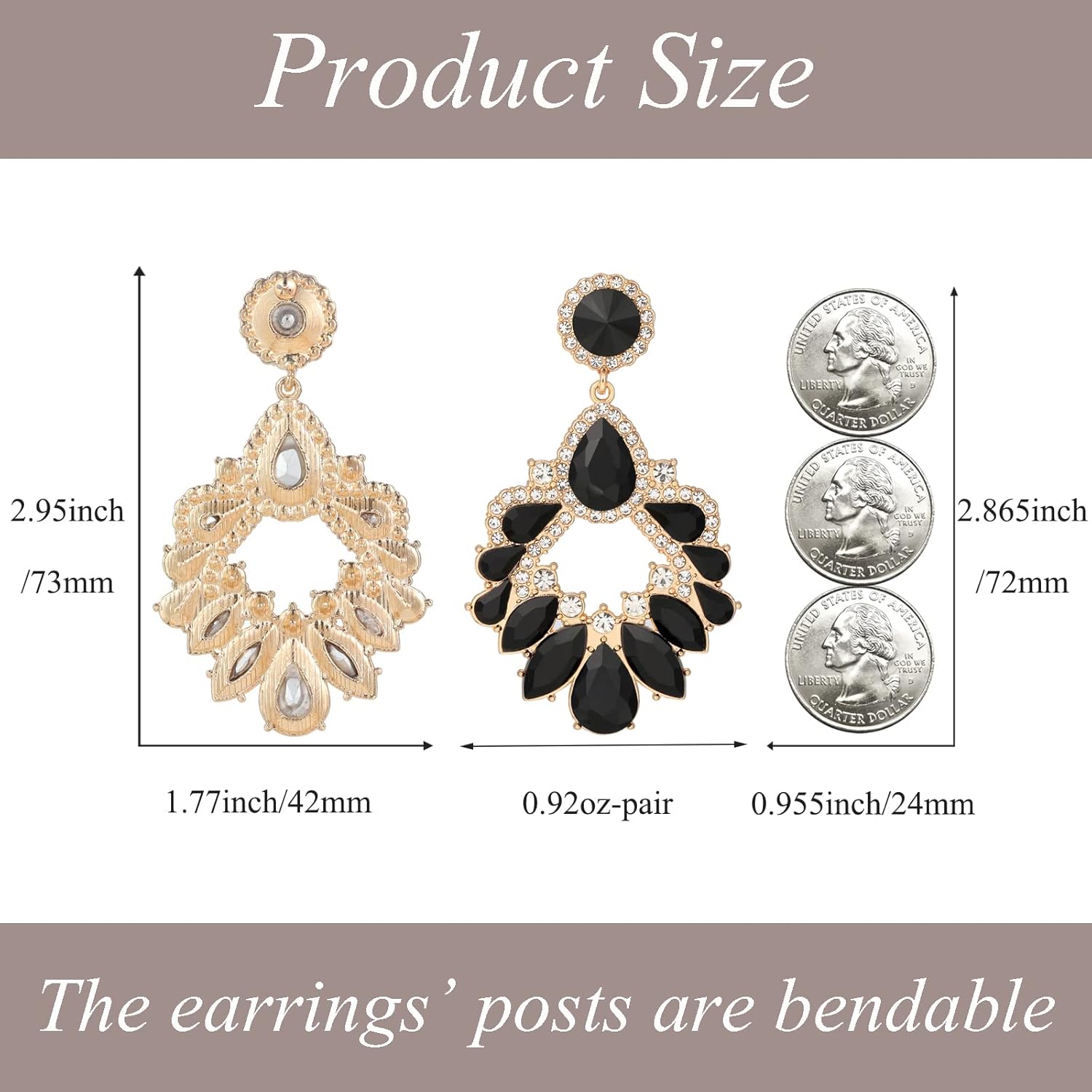 Fashion Rhinestone Statement Drop Dangle Earrings Large Colorful Crystal Chandelier Earrings for Women Bridal Wedding Party Prom - Image 5