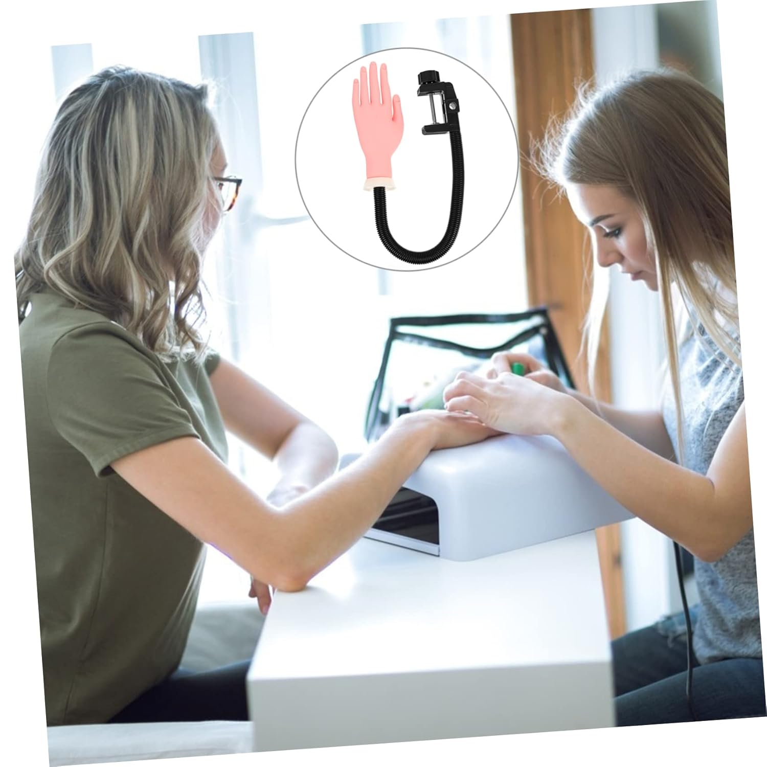 Nail Training Hand Model Realistic Fake Nails Practice Hand for Art Design Manicure Tools