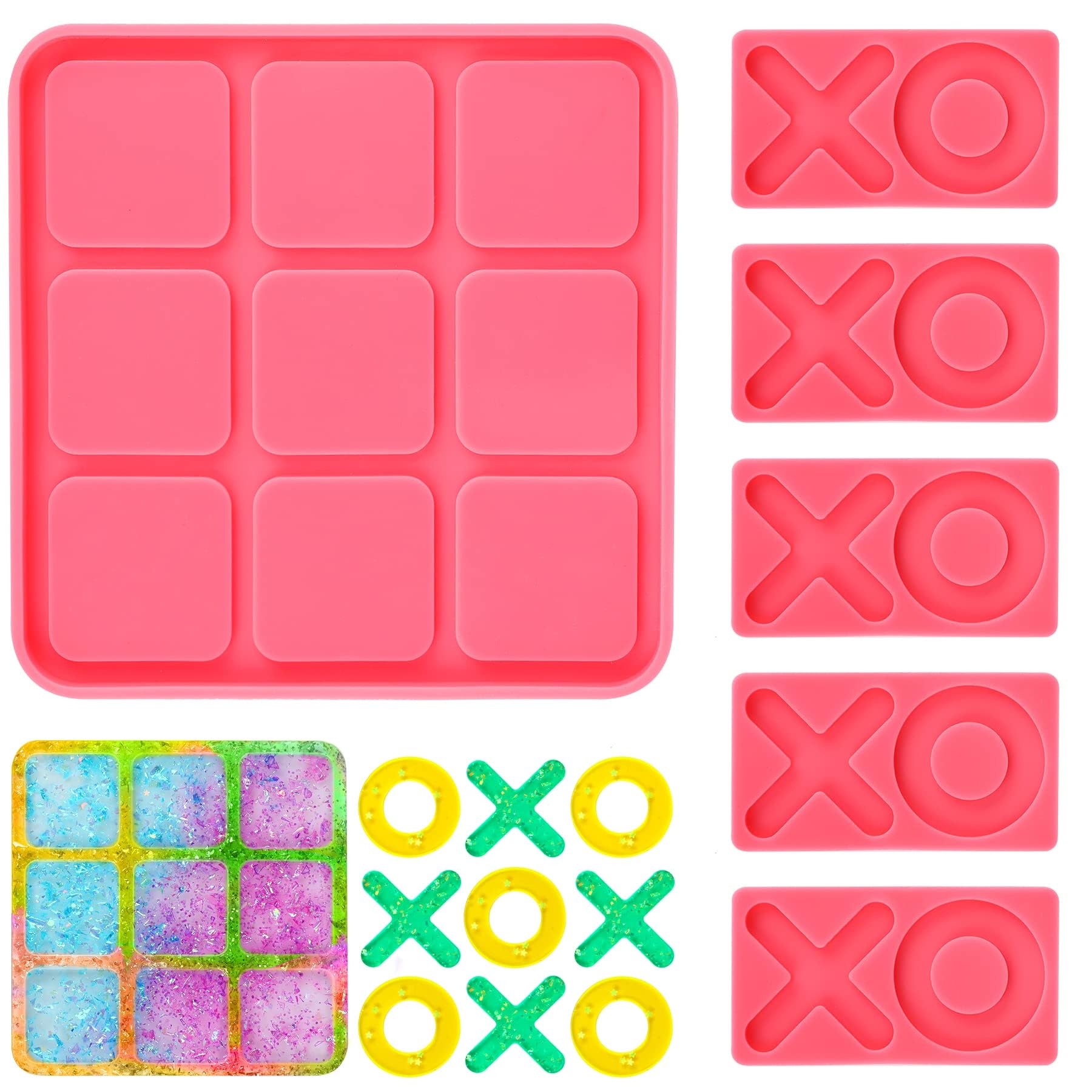 Moule en résine Tic Tac Toe en silicone de haute précision pour des finitions lisses