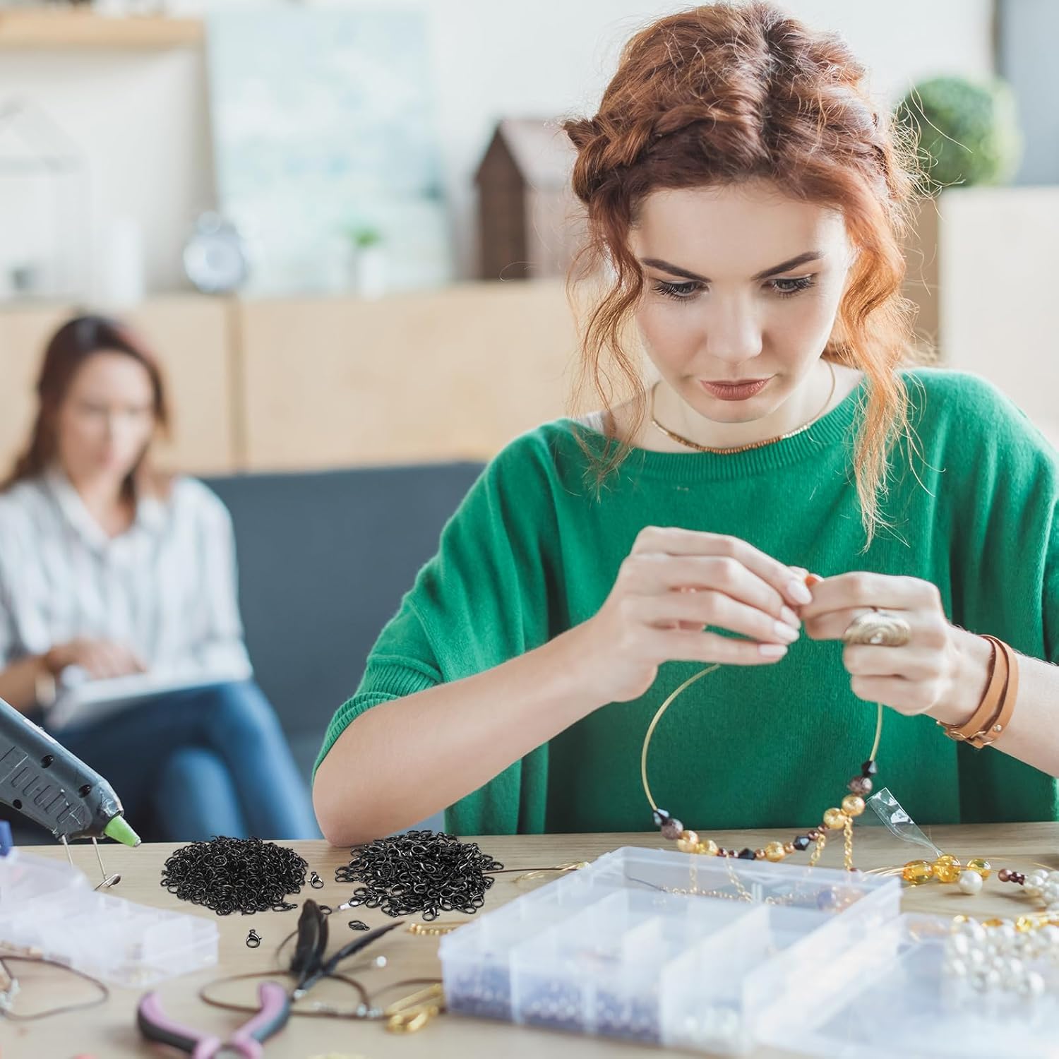 Syhood 600 Pieces Lobster Clasps and Open Jump Rings Set Lobster Claw Clasps and Closures for Jewelry Making and Bracelets Bracelet Hooks Jewelry Clips (Black) - Image 3