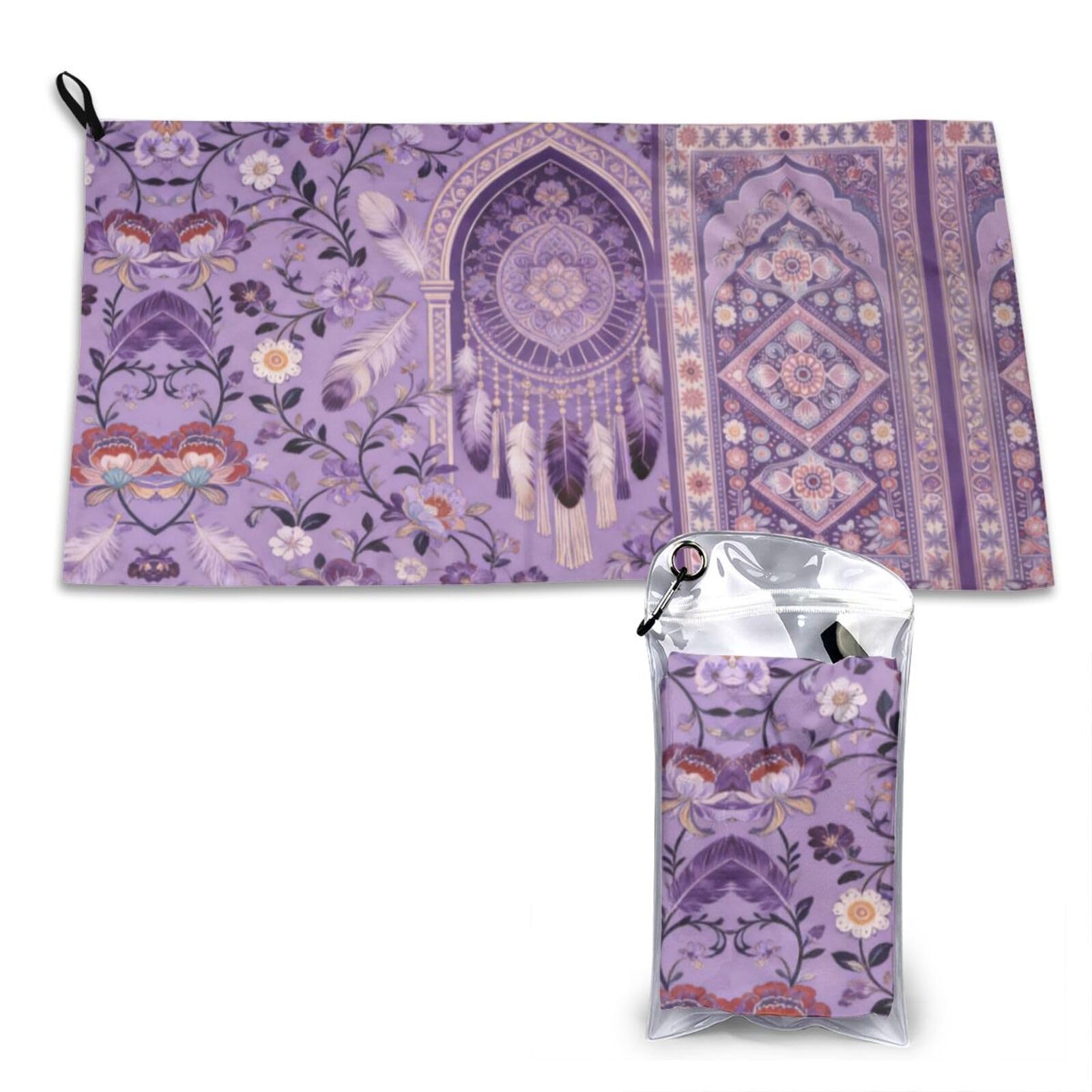 DUYKIMQW Rain Pattern Print Quick Dry Towel 16x31.5in White