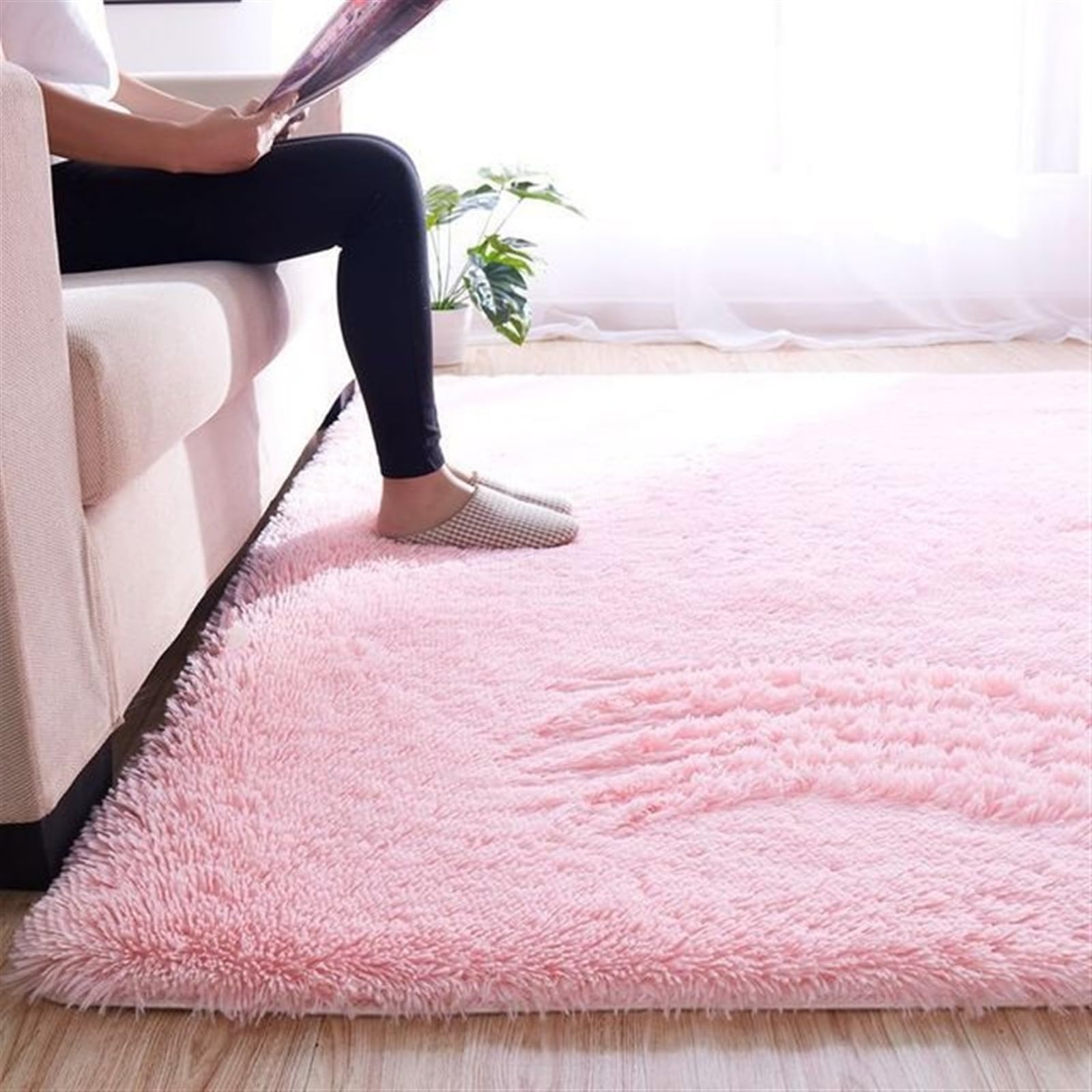 Tapis de salon en peluche pour une chambre d'enfant douce et cosy
