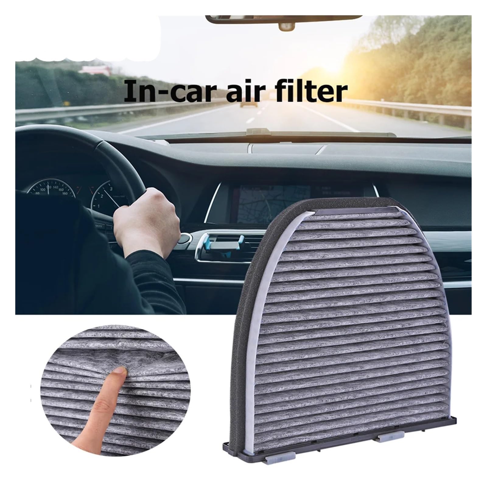 Filtro Aria Abitacolo Carbone Attivo per Mercedes Be&NZ W204 W212 C207 Sistema di Raffreddamento Sostitutivo per Auto Filtris Automobilistici