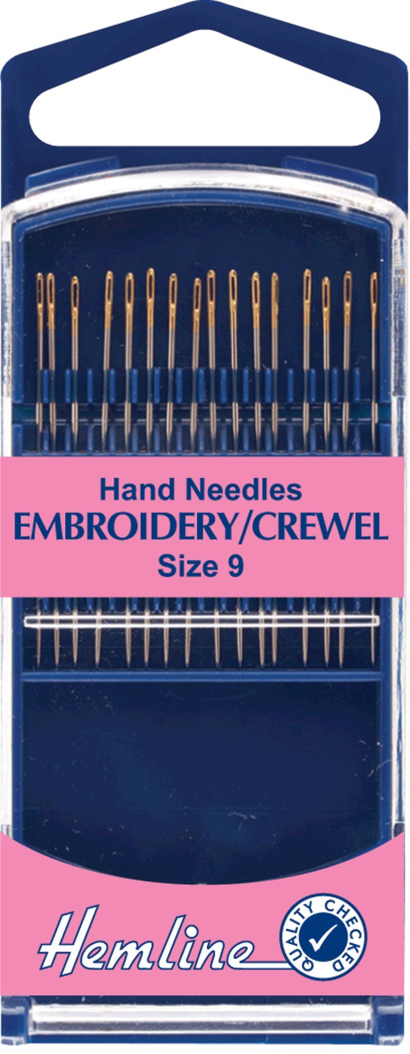 Hemline Premium Hand Needles Embroidery Crewel Size 9 H280G.9