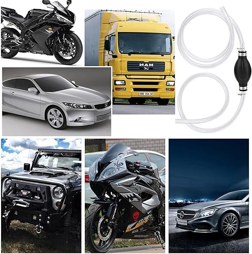 Miniatura 5 de Bomba de manguera de sifón de gasolina, bomba de sifón manual para transferencia de gasolina, bomba de sifón manual para agua, gas, bomba de sifón