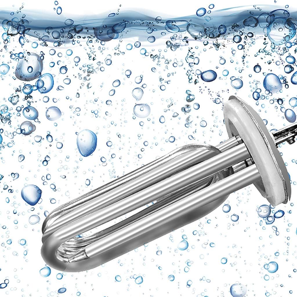 Close-up of the stainless steel heating element.