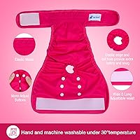 Vista 41 de Pet Soft Washable Female Diapers (3 Pack) Female Dog Diapers, Comfort Reusable Doggy Diaper for Girl Dog in Period Heat (Sprightly, XS)