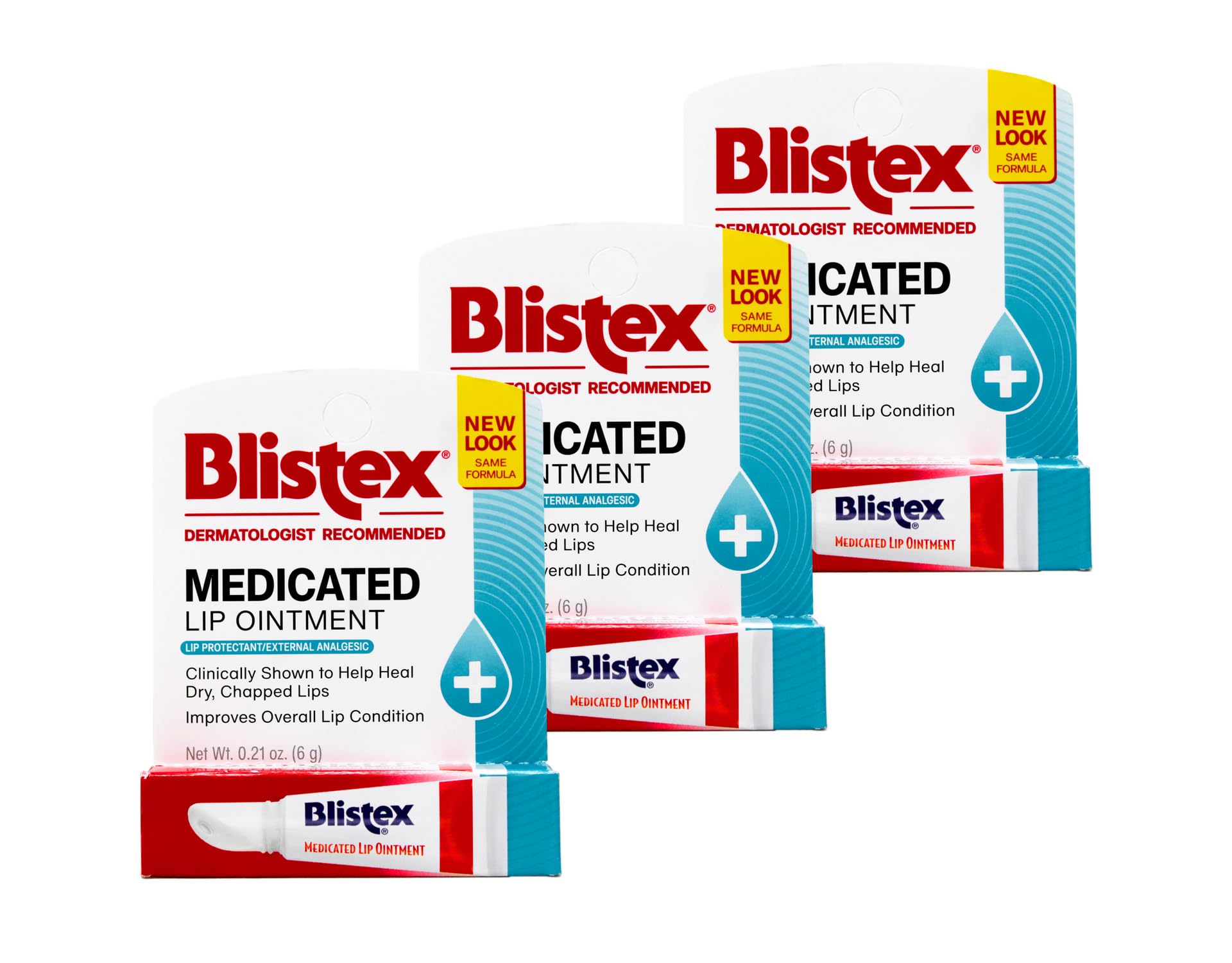 Medicated Lip Ointment 0.21 oz (Pack of 3)