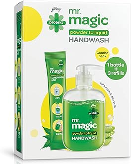 magic Powder-to-Liquid Handwash - Bottle + 3 Refills | 27g (makes 200ml per refill)