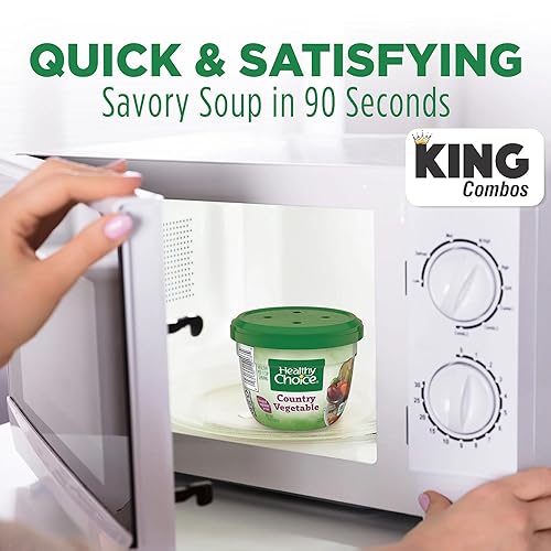 Miniatura 4 de Healthy Choice Country - Sopa de verduras para microondas, 14 onzas, código QR King Combos, paquete de (2)
