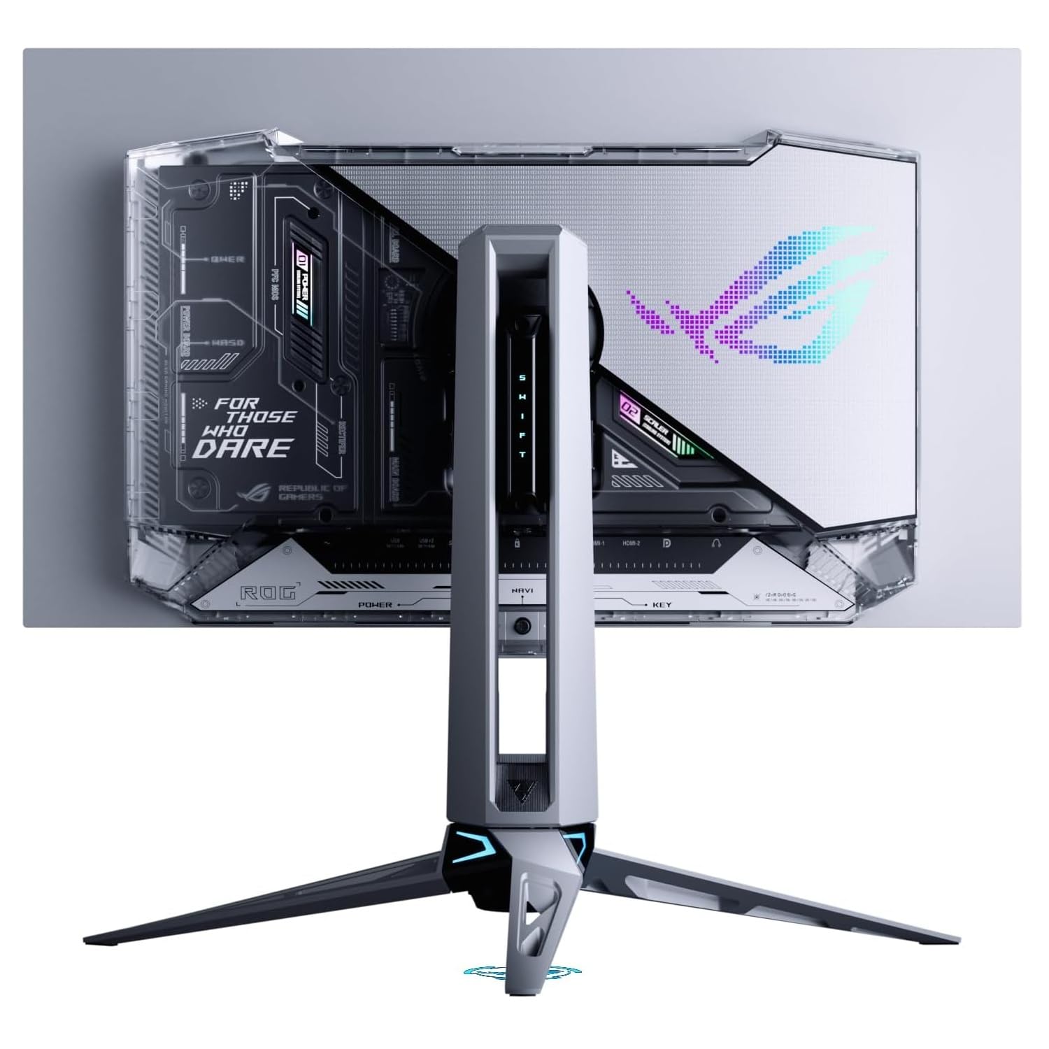 ASUS ROG SWIFT OLED PG27AQWP-W, Monitor Gaming da da 26,5" WOLED, Argento | (2560x1440), TrueBlack Glossy, Dual-Mode (Refresh Rate da 54Hz a 72Hz), 0,02ms (GTG), Compatibile conG-SYNC, DisplayPort 2.1