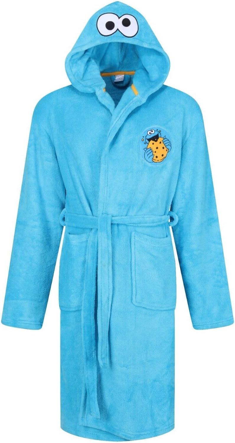 Mens Dressing Gown Character Cartoon 3D Novelty Soft Fleece Hooded Gowns S M L XL XXL XXXL New
