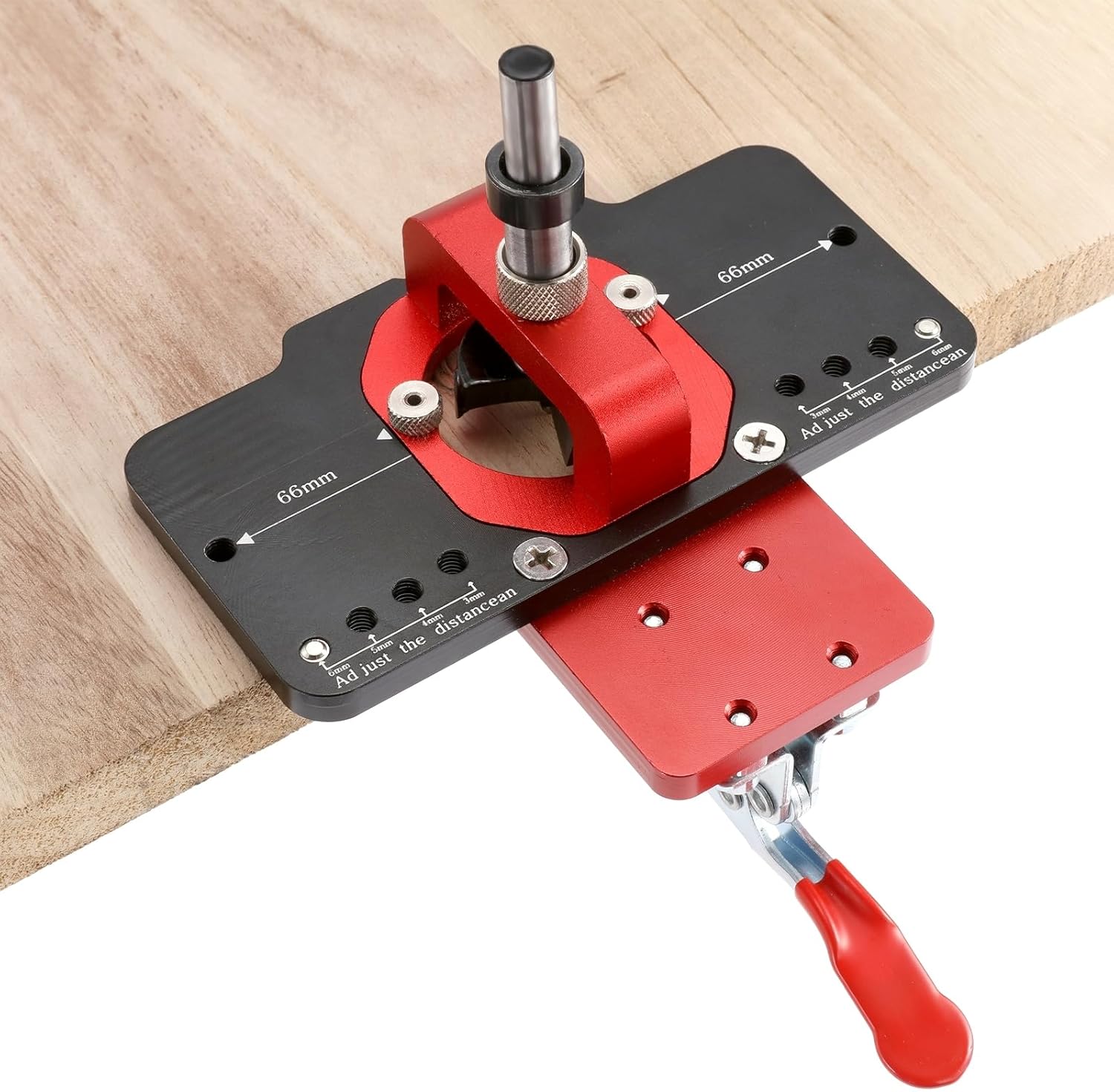 BEAMNOVA 35mm Hinge Jig Drill Guide, Adjustable Offset 3-6mm Cabinet Hinge Locator with Drill Bit for Door Cabinets Hinges Mounting
