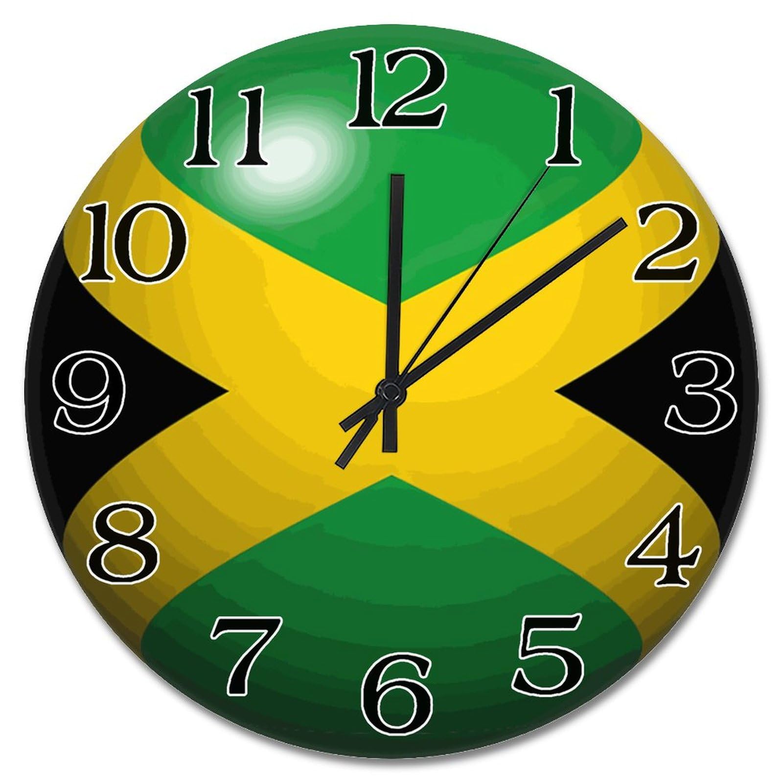 Horloge murale Jamaïque silencieuse pour creer une ambiance de voyage dans le salon