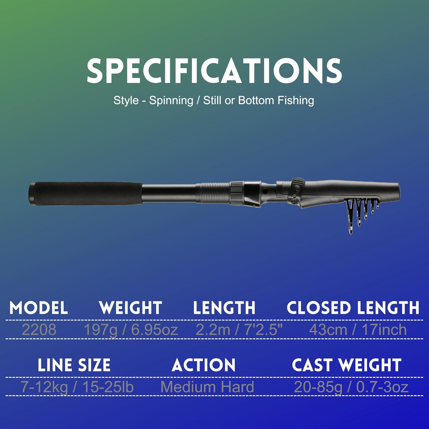 Whistytwig Carbon Fiber Telescopic Fishing Rod - Portable Collapsible Design for Travel and Adventure - Versatile Saltwater and Freshwater Fishing Pole
