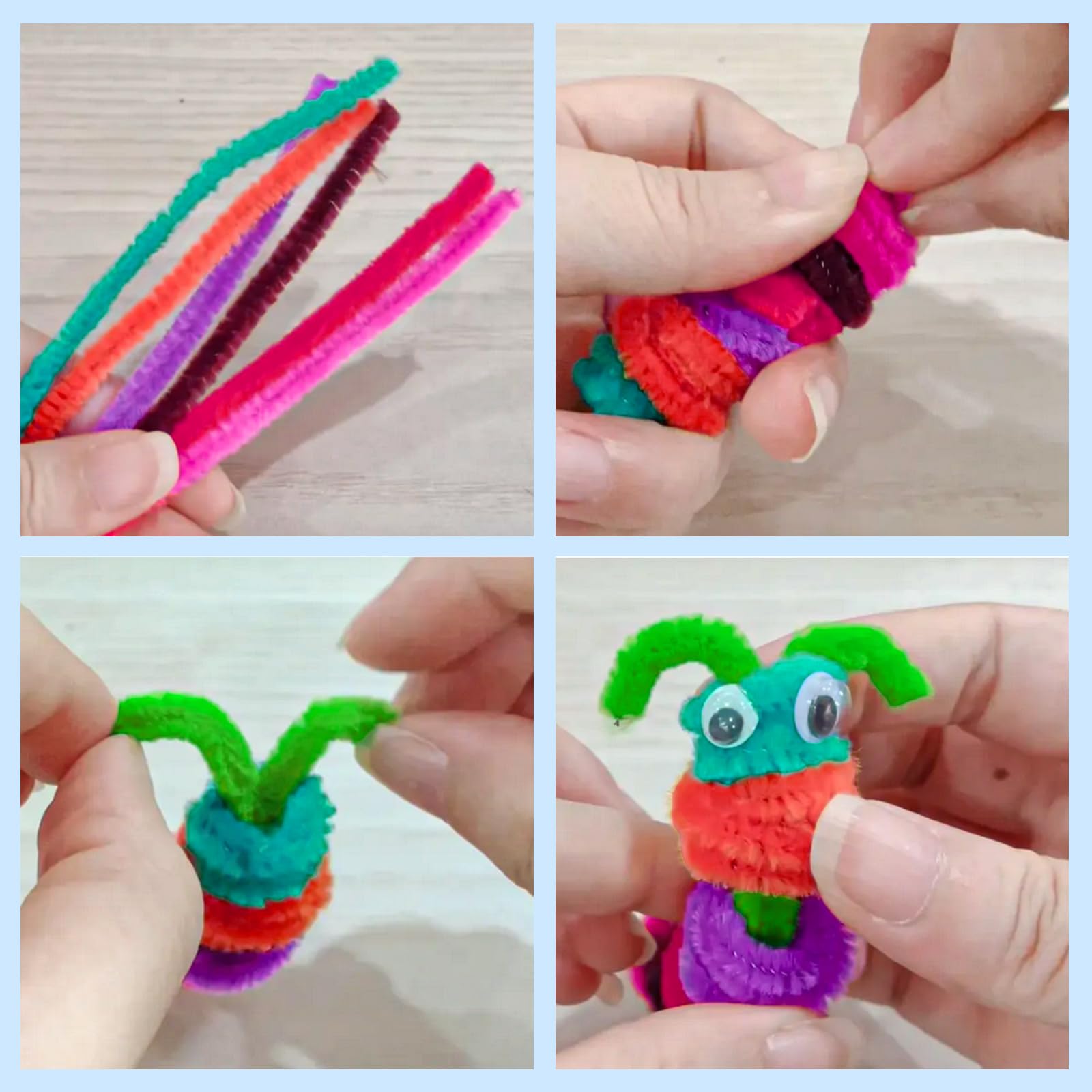 Astriva Lot De 600 Cure-pipes Colorés - Couleurs Pastel - Pour Bricoler