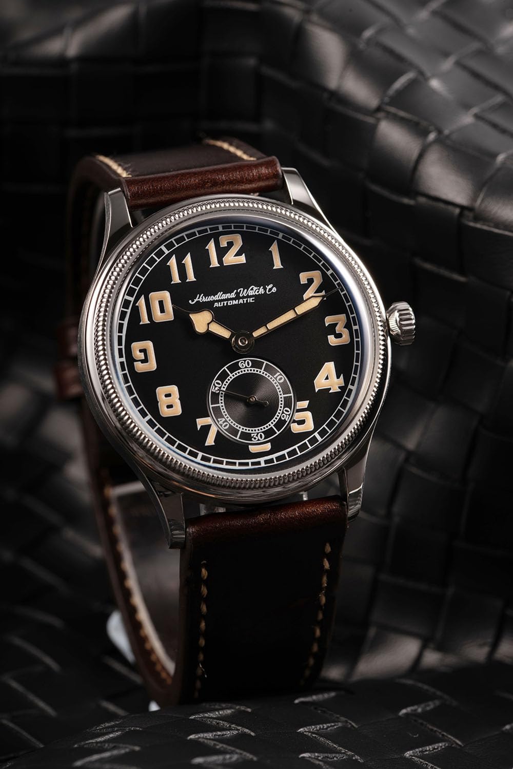 Uhren Herren Automatik mit Retro Fliegeruhren Design – K1-Mineralglas, C3-Grün-Nachtleuchten & Lederarmband – Ideal für Business, Casual & als Geschenk
