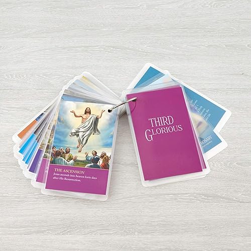 Miniatura 3 de Needzo Juego de tarjetas de oración católicas laminadas para niños, 4 1/2 pulgadas