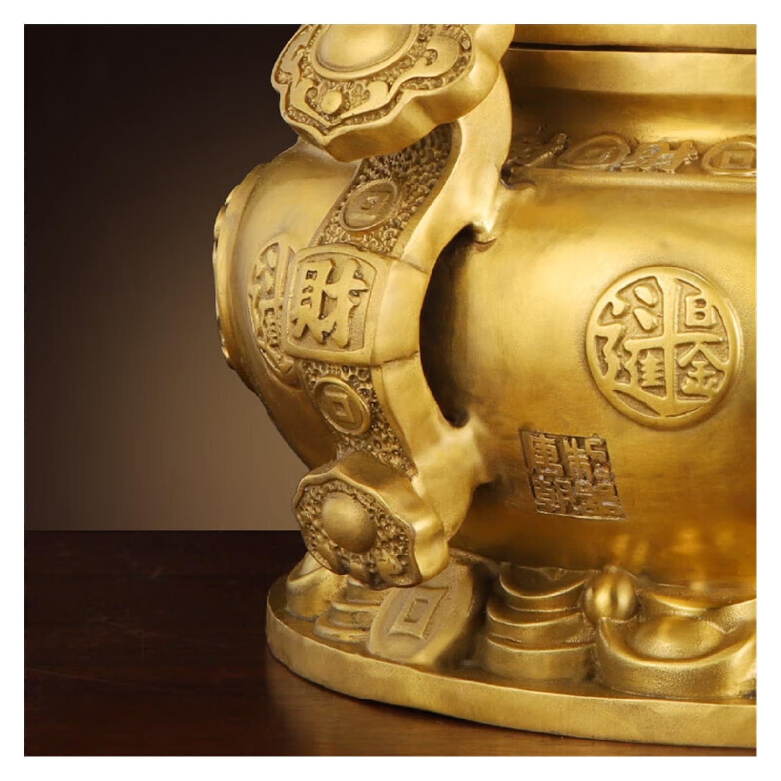 Statuen Ornament Feng Shui Geld-Glücksfrosch, chinesischer Glücksbringer for Wohlstand, Heimdekoration, Münzgeld, Glücksfrosch, chinesischer Glücksbringer for Wohlstand Feng Shui-Dekoration ( Size : S