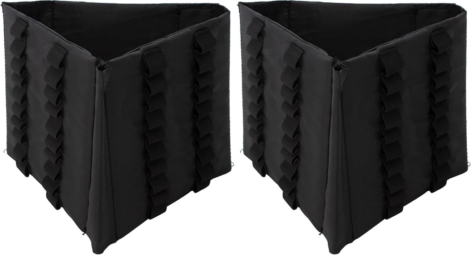 The Beadsmith Bead Tube Tower - Mini Storage Unit for Large & Small Bead Tubes, 6.5 Inches, Folds Easily for Storage, Portable, Includes Clear Zippered Pouch w/Handle (Pack of 2)