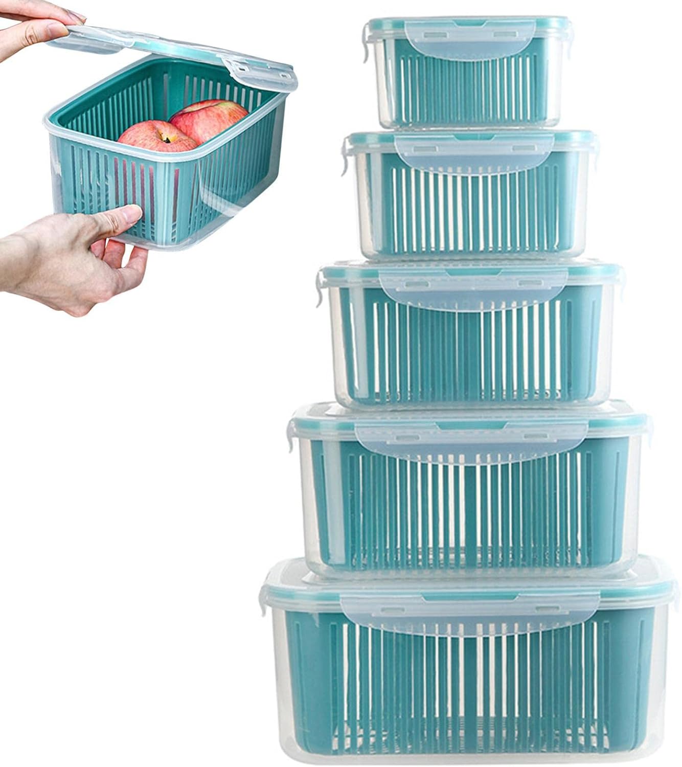 Fruit Containers for Fridge Fresh Produce Vegetable Fruit Storage