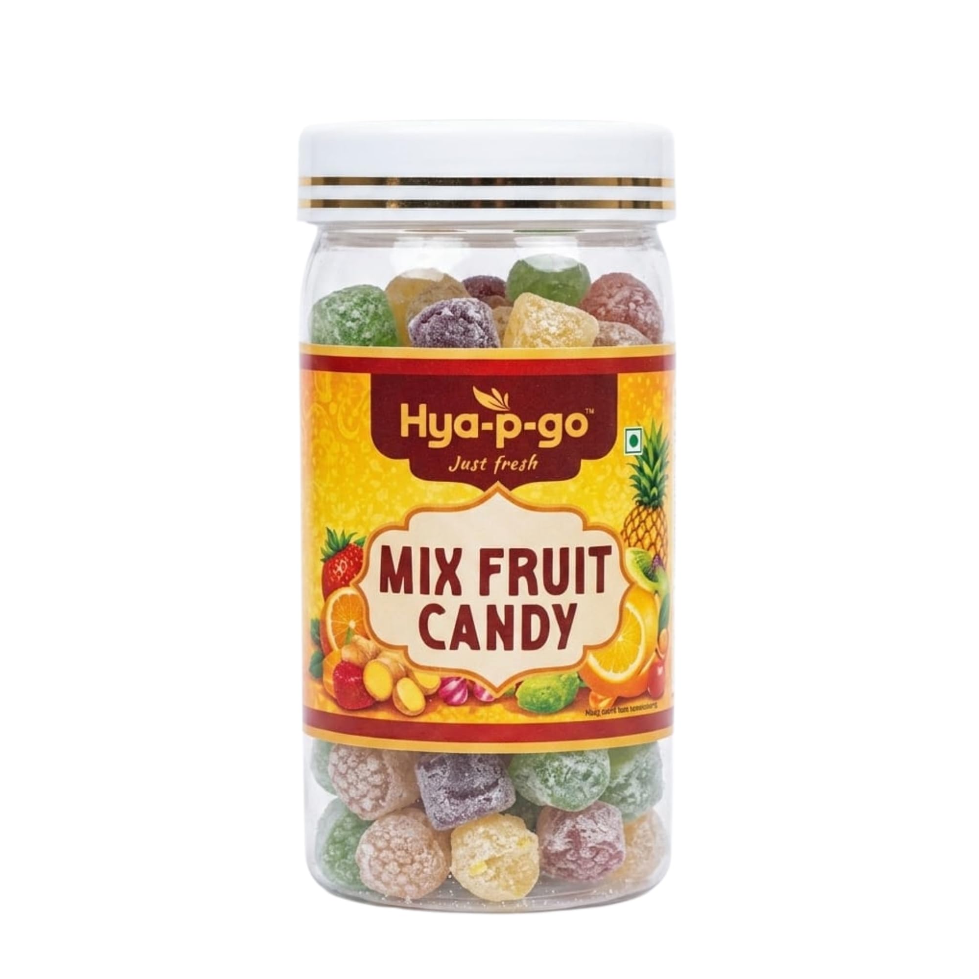 Hya-P-Go Mix Fruit Candy 130g | Assorted Fruit Flavored Chewy Candy | Sweet Multicolor Snack for Refreshing Taste-image-41