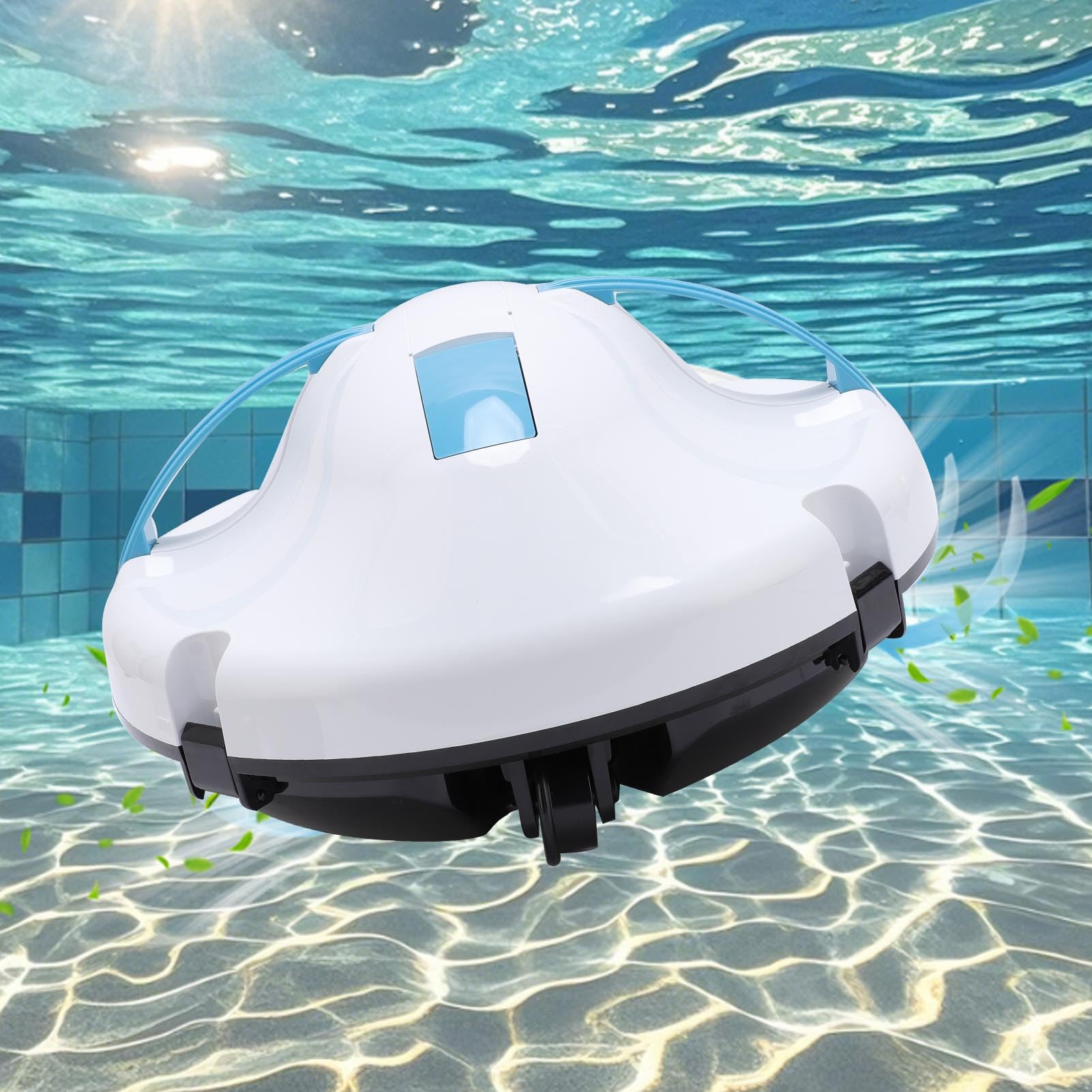 TOPINCN Robotyczny środek do Czyszczenia Basenu, Automatyczne Podwodne Odkurzacz Robota Pod wodą 5200 MAh dla Basenów Naziemnych, 120 Minut Długi Czas, Potężne (wtyczka UE)