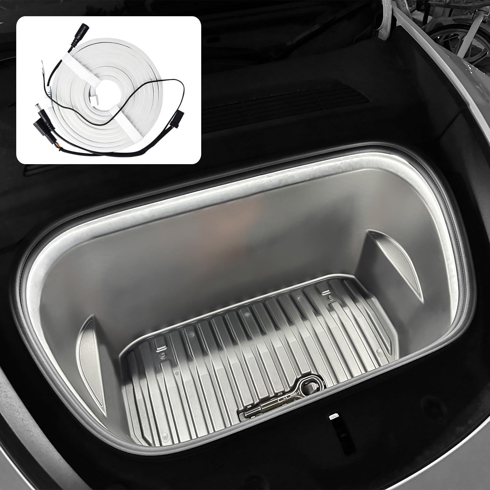 Azonee for Tesla Model 3 Interior Led Lights, Frunk Light Front Trunk LED Strip Light Kit, Ambient Lighting for Tesla Model 3 Model Y Accessories 2022 2023