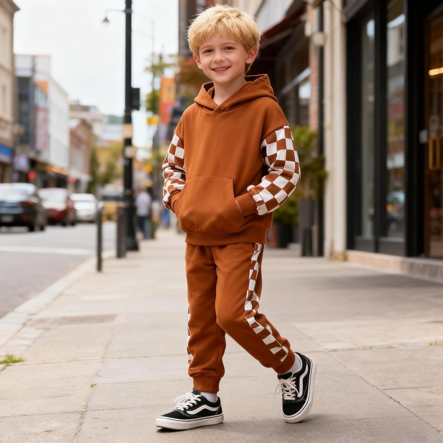 Size 4-8 Years Toddler Boys Clothes Hoodie Sweatshirt & Pants 2 Piece Set Boys Fashion Fall Winter Outfits Set - Image 3