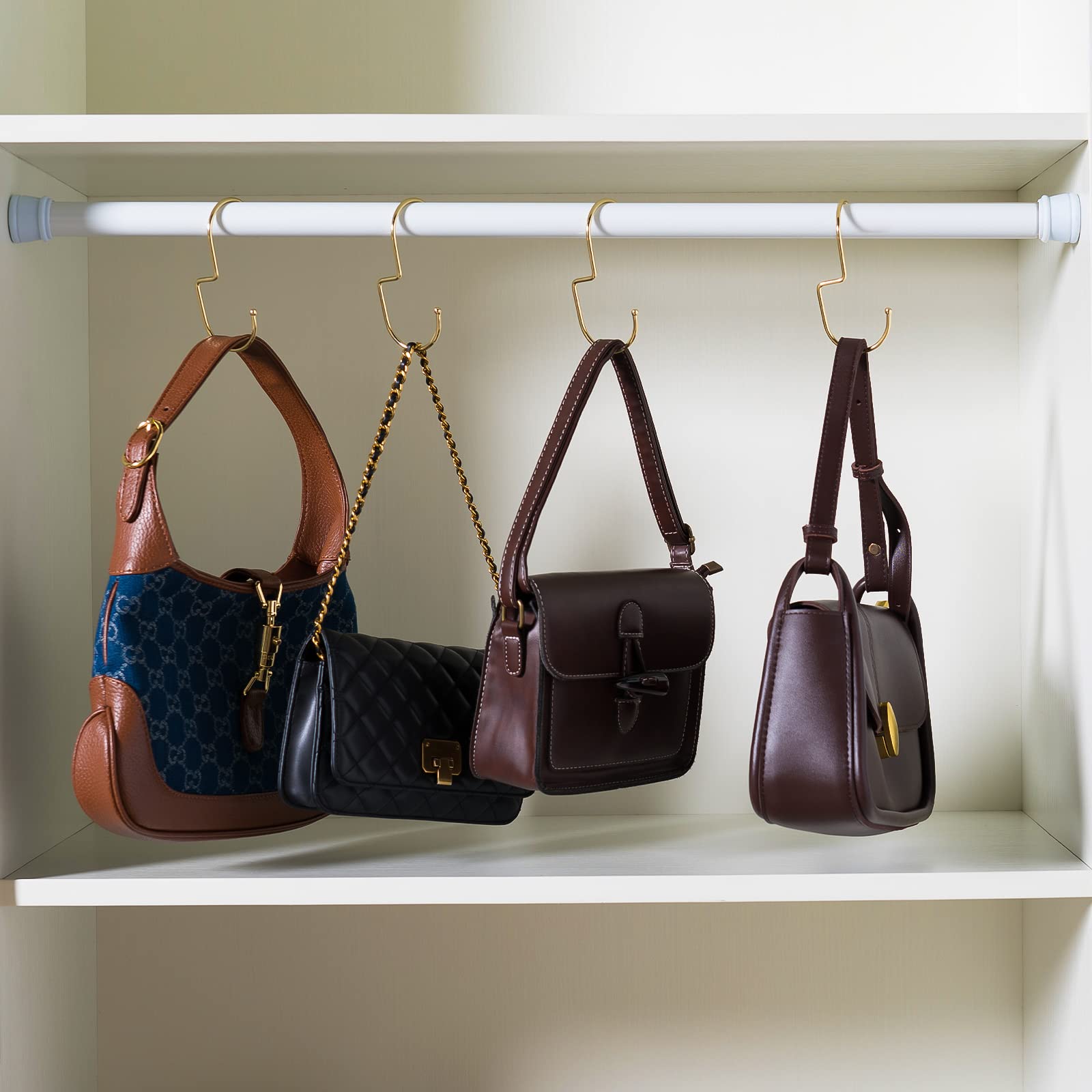 Organizer Appendibile Per Armadio - 6 Tasche Portaoggetti Con Ganci Metallici Grigio - Foto 10