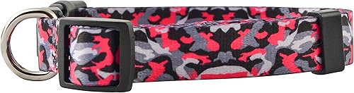 Miniatura 9 de Native Pup Colección de collares para perras, bonitos patrones femeninos rosados para cachorros, corazones, rosas, flores, camuflaje, lunares,