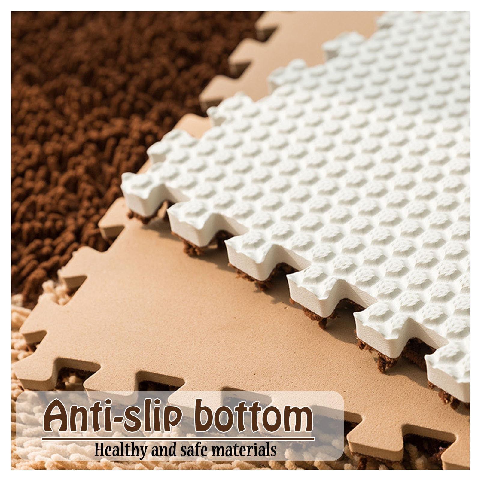 Alfombra Sensorial Bebe Entrelazada - 9 Texturas | Baldosas Sensoriales Antideslizantes para Niños Autistas | Tapete de Juego Táctil con Espuma Suave | Juguete Educativo Multisensorial (9 Piezas)