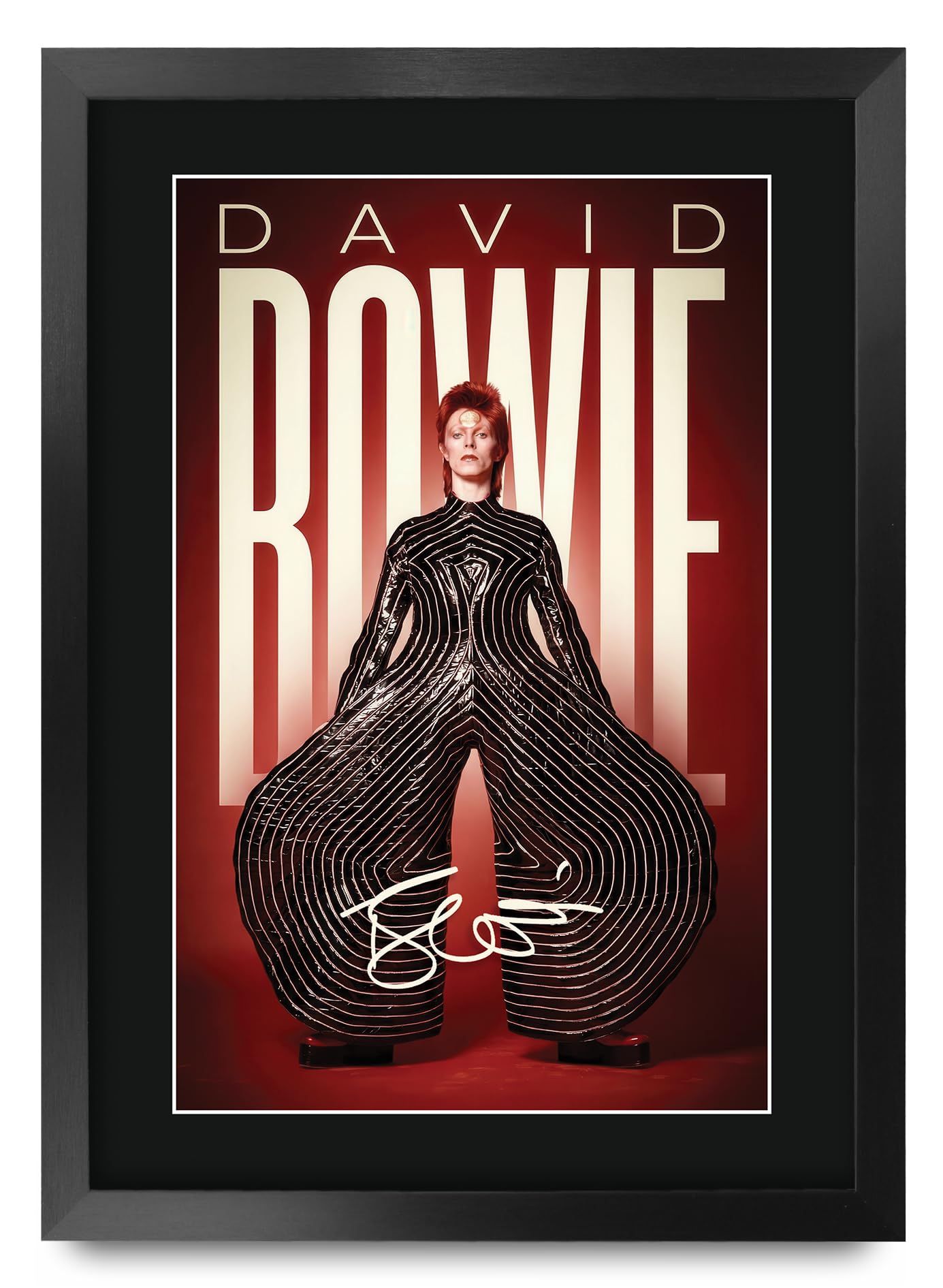 HWC Trading David Bowie Music Gifts Printed Signed Autograph Picture for Music Memorabilia Fans (ID-000184) - A3 Framed — image 1
