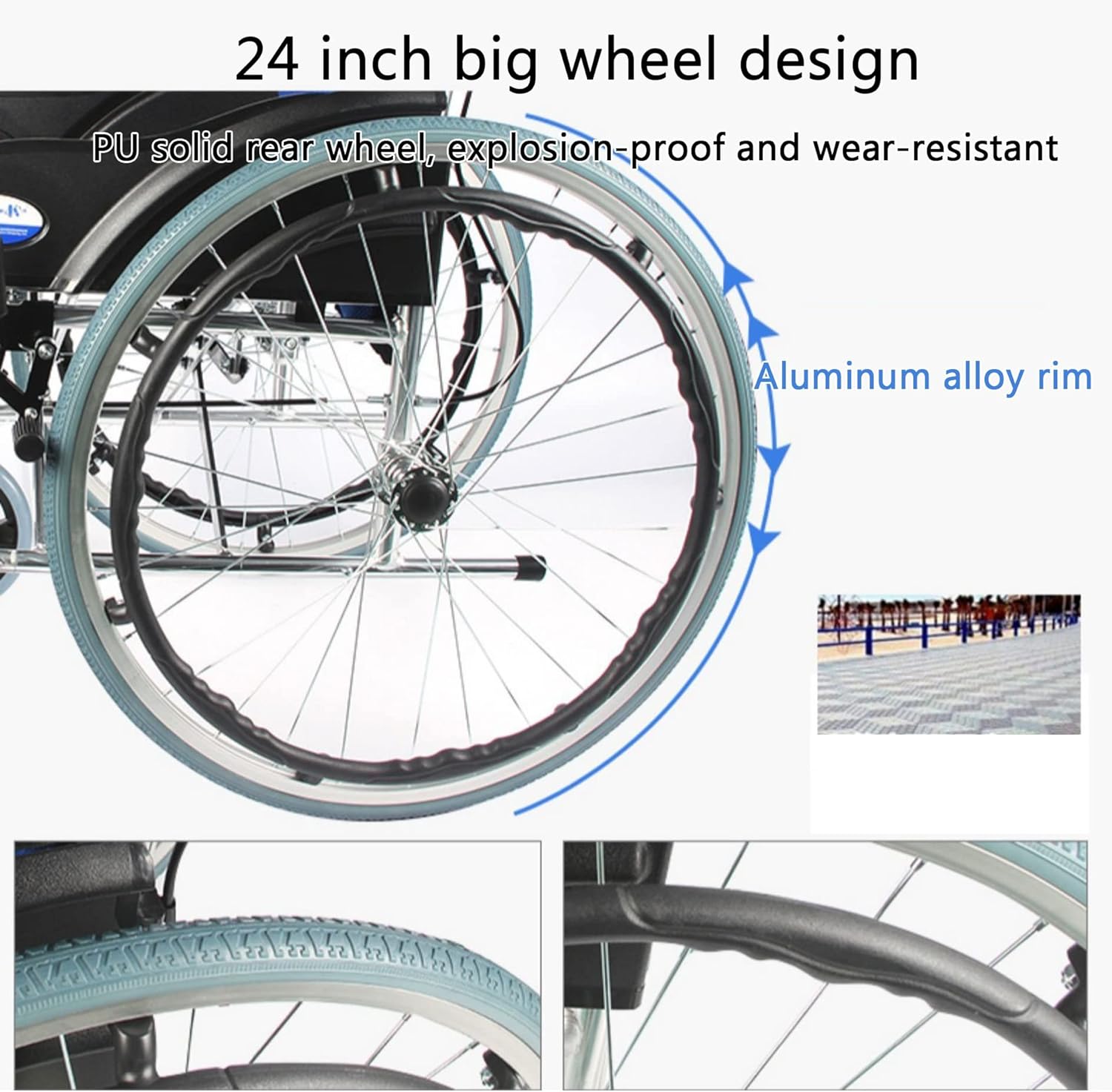 折りたたみ 【籐】 軽量 コンパクトくるまいす 自走式車イス 👒 介助ブレーキ付き コンパクト folding chair 