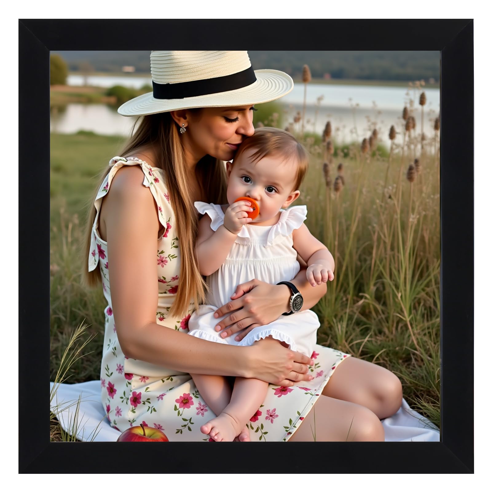 Ditwis 6x6 Photo Frame Black, Square Picture Frame 15x15cm for Living Room, Bedroom and Office, Wall or Desktop Display, Vertical or Horizontal — image 1