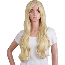 70 cm/ 28 Inch Long Curly Natural Fashion Beautiful Wig (Blonde)