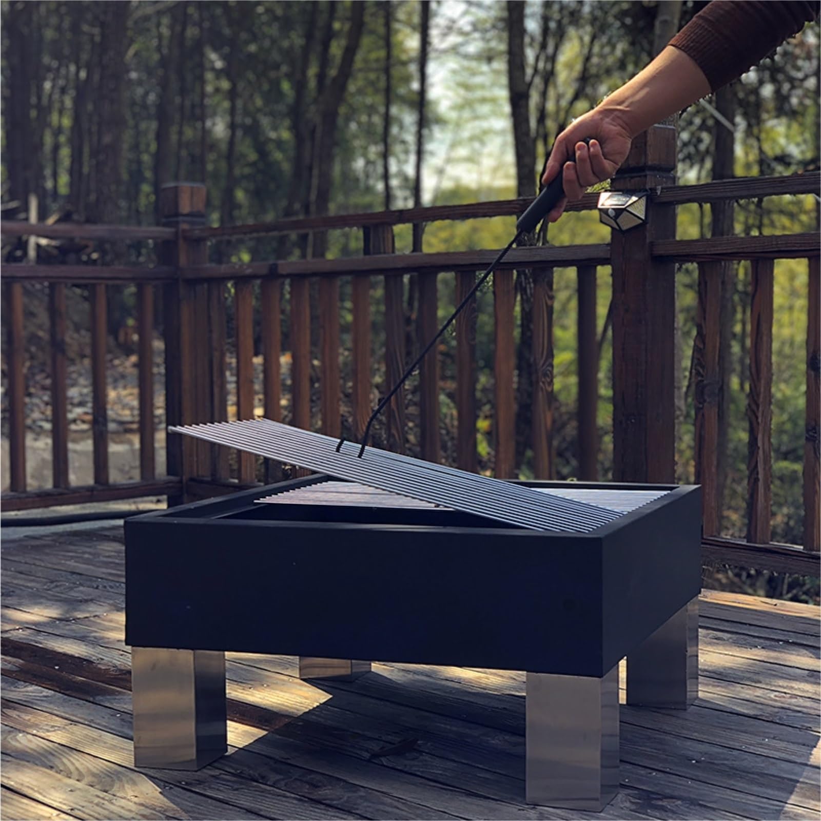 Grill Outdoorowy Podwórkowy piec do grillowania Domowy dziedziniec Ognisko Piec do grillowania Na zewnątrz Ogród Piec do grillowania Na zewnątrz duży stojak na grilla Akcesoria Kempingowe