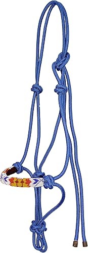 Miniatura 4 de Cuerda de nailon para caballo, banda de nariz trenzada sin broche de presión, cabestro (sin plomo, Sazul)