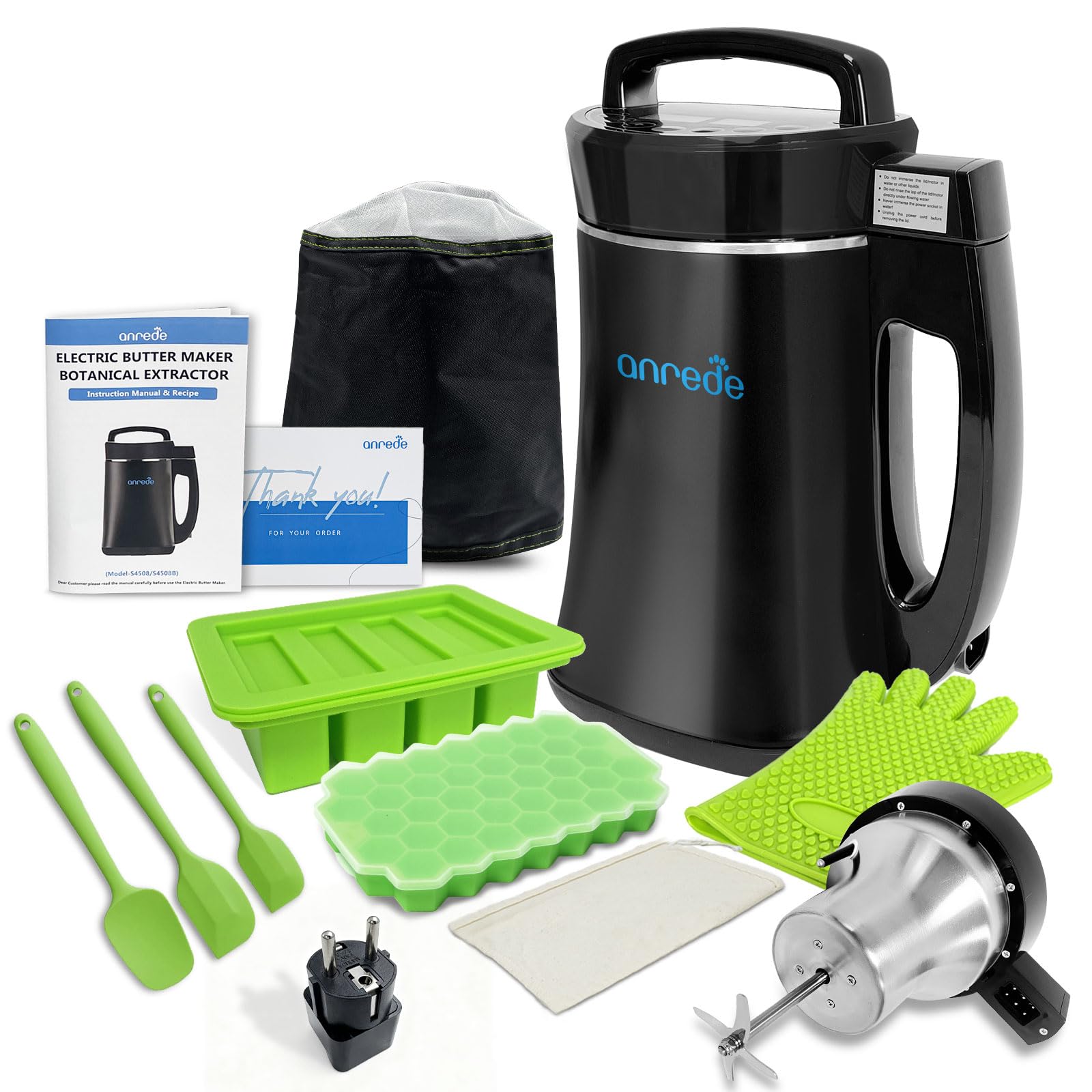 Anrede Decarboxylation Butter Oil Infusion Machine, Herbal Botanical Extractor for Making Oil ,Tinctures and Flavored Edibles, Easy Operation, Include Recipe and Complete Accessories