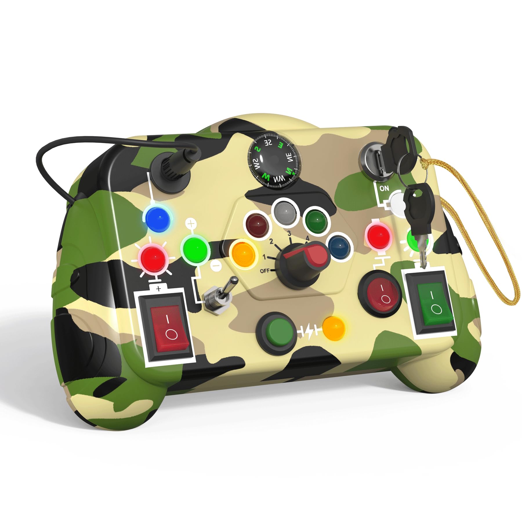 Busy Board with 8 Led Light Switches,Montessori Toys for 1+ Years Old,Sensory Toys for Toddlers 1-3,Preschool Learning Activities,Toddlers Travel Toys,Christmas Birthday Gifts for Boys & Girls