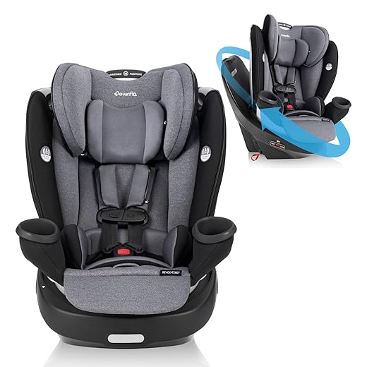 Evenflo Gold Revolve360 Rotational AllinOne Convertible Car Seat Swivel Car Seat Rotating Car Seat for All Ages Swivel Baby Car Seat ModeChanging 4120lb Car Seat and Booster Car Seat, Moonstone