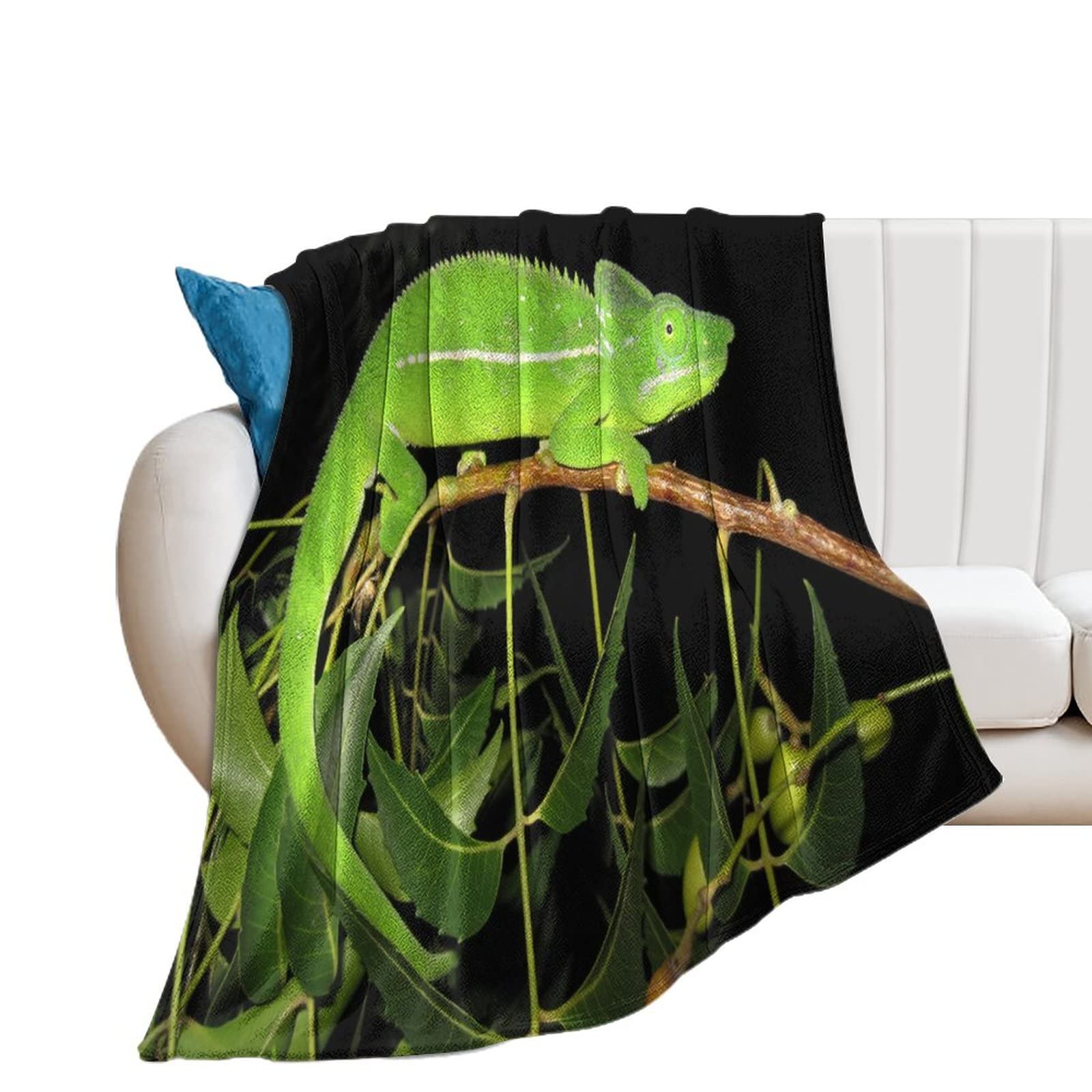 Couverture en peluche douce contre les soirées fraîches plaid canapé caméléon